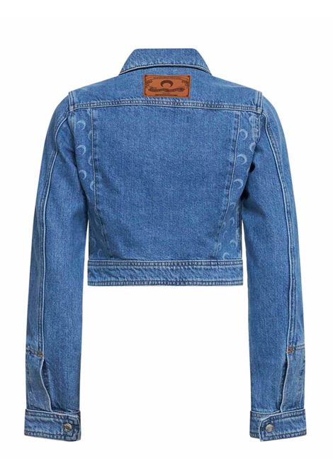 giacca trucker con zip donna blu MARINE SERRE | WJA076ACDEN0002BL05